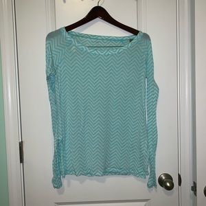 Lululemon Sheer Chevron Long Sleeve Tee